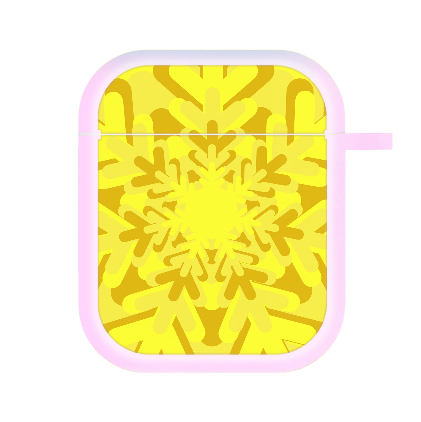 Yellow - Colourful Snowflakes AirPods Case