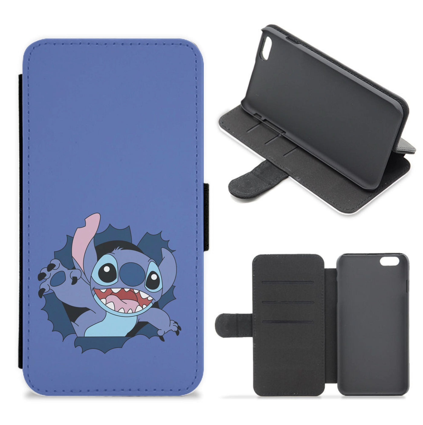 Torn Blue Alien Flip / Wallet Phone Case