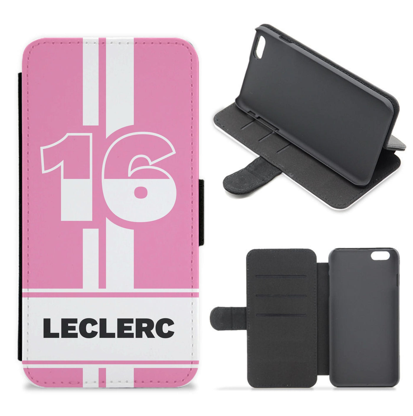 Pink Leclerc Flip / Wallet Phone Case