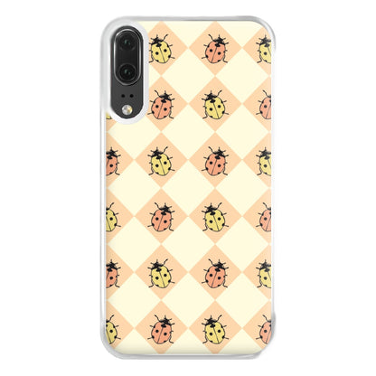 Argyle Ladybugs Pattern Huawei P20 Case