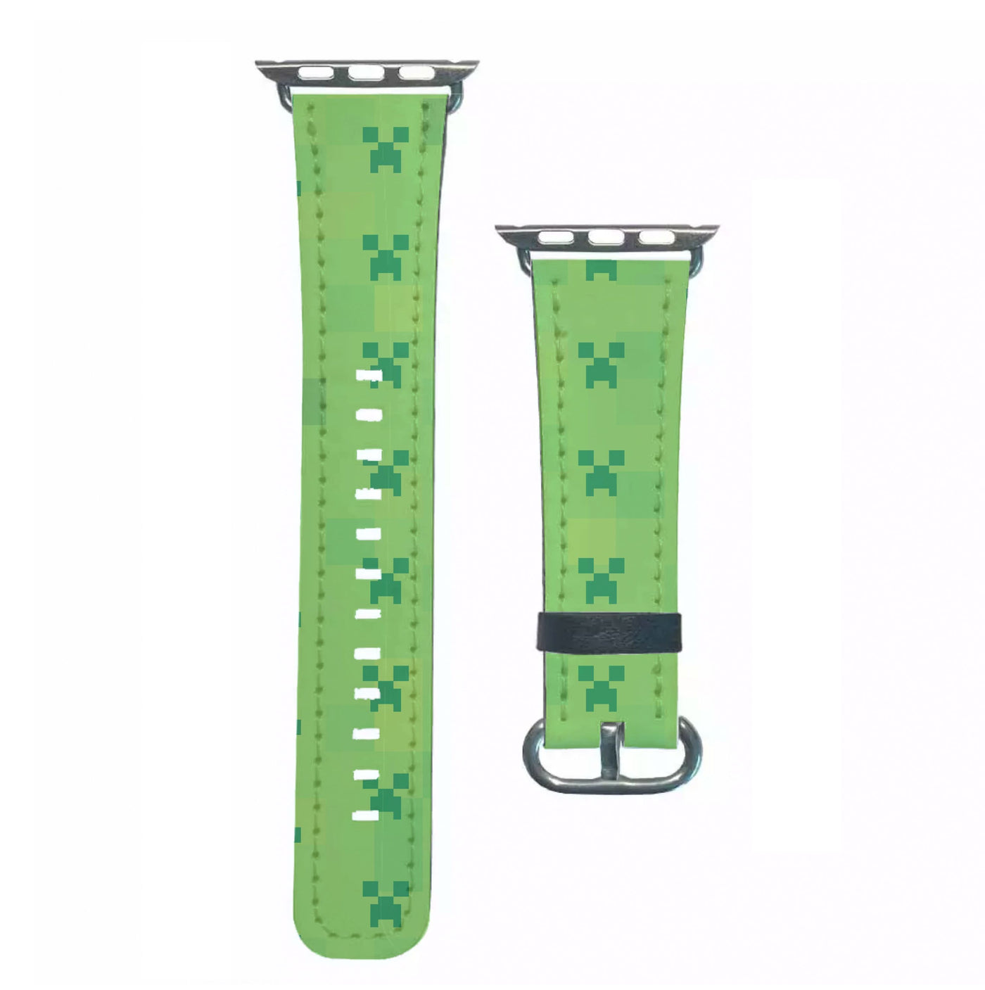 Creeper Pattern Green Apple Watch Strap