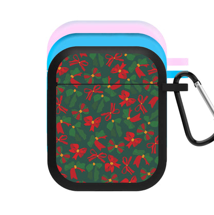 Green And Red Pattern AirPods Case