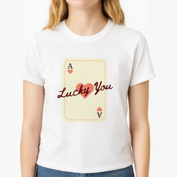 Lucky You Card Womens T-Shirt