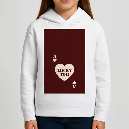 Ace Of Hearts Lucky You Girls Hoodie