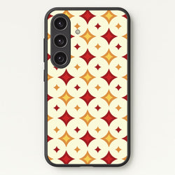Geometric Christmas Stars Pattern Galaxy S25 Plus Case