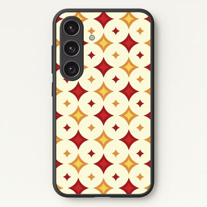 Geometric Christmas Stars Pattern Galaxy S24FE Case