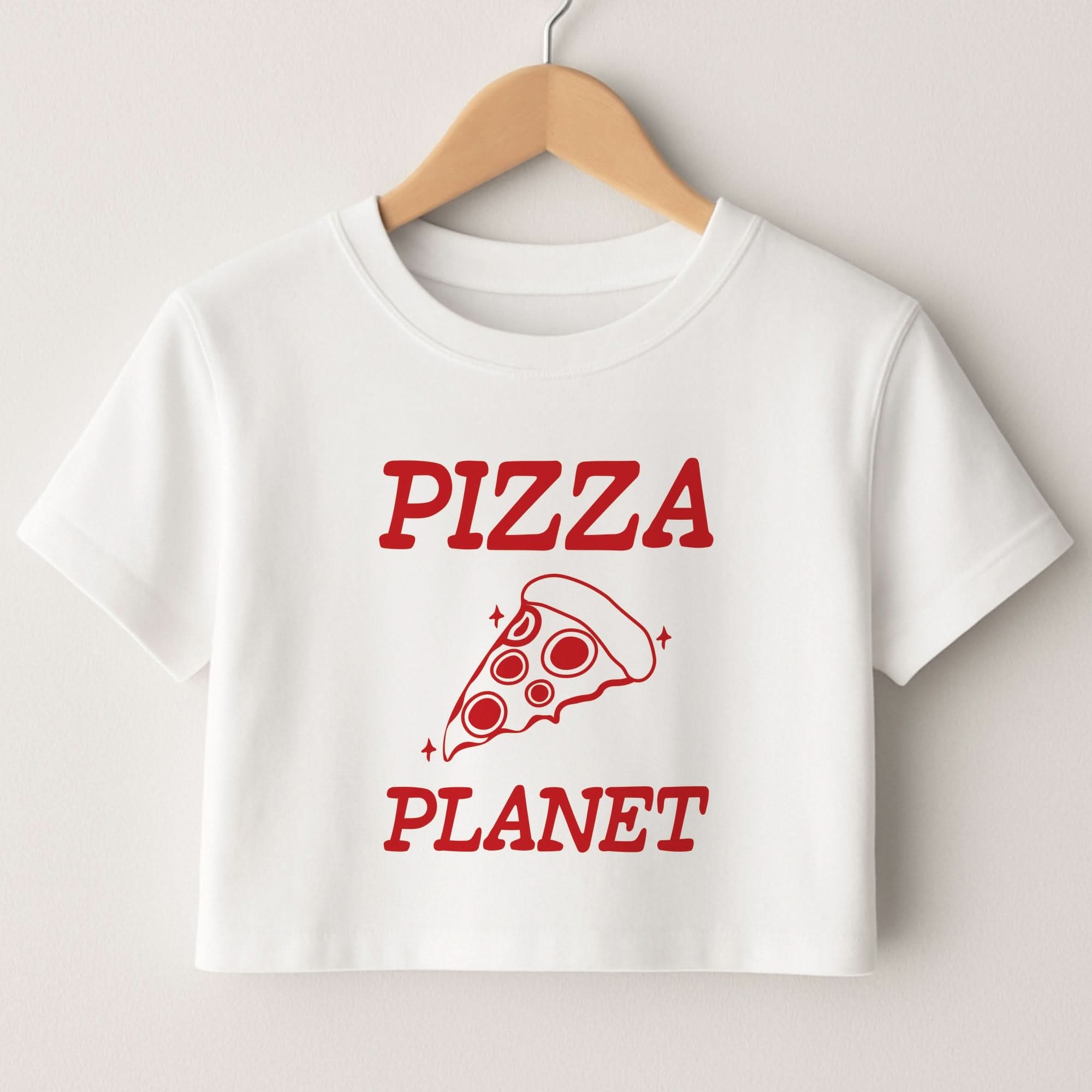 Retro Pizza Planet  Crop Top