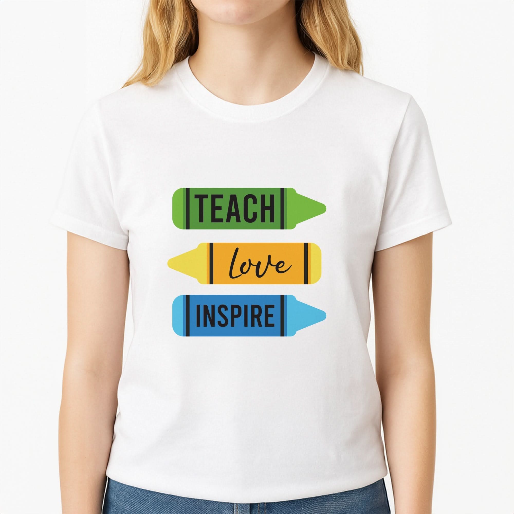 Teach, Love, Inspire Womens T-Shirt