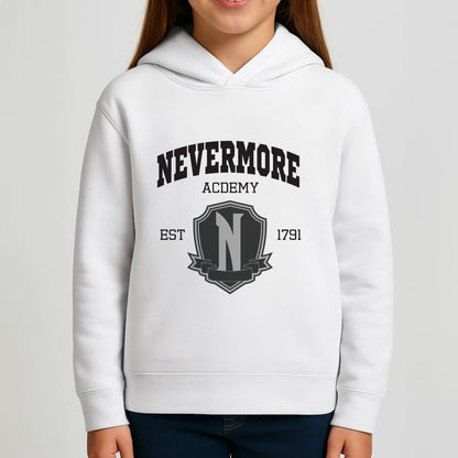 Addams Academy Gray Girls Hoodie