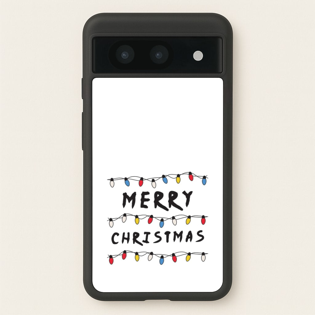 Merry Christmas String Lights Google Pixel 8a Case
