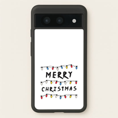 Merry Christmas String Lights Google Pixel 8a Case