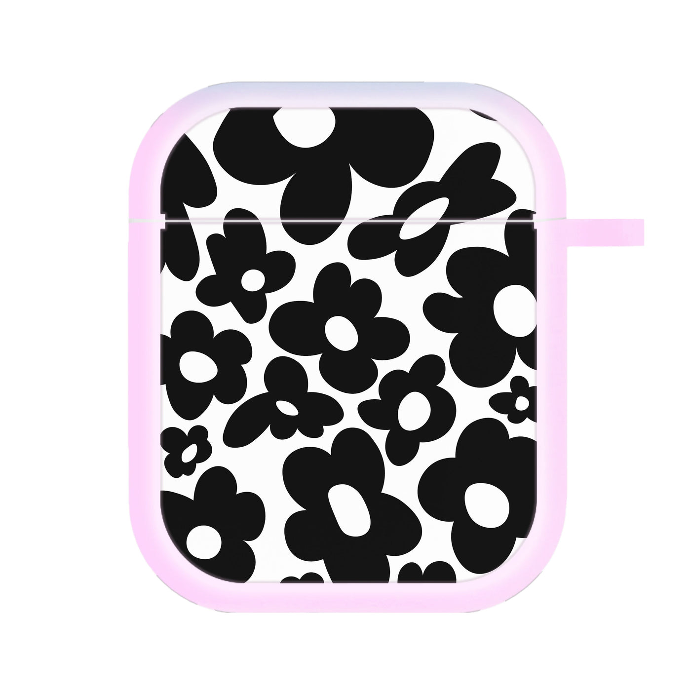 Black Flowers - Trippy Patterns AirPods Case