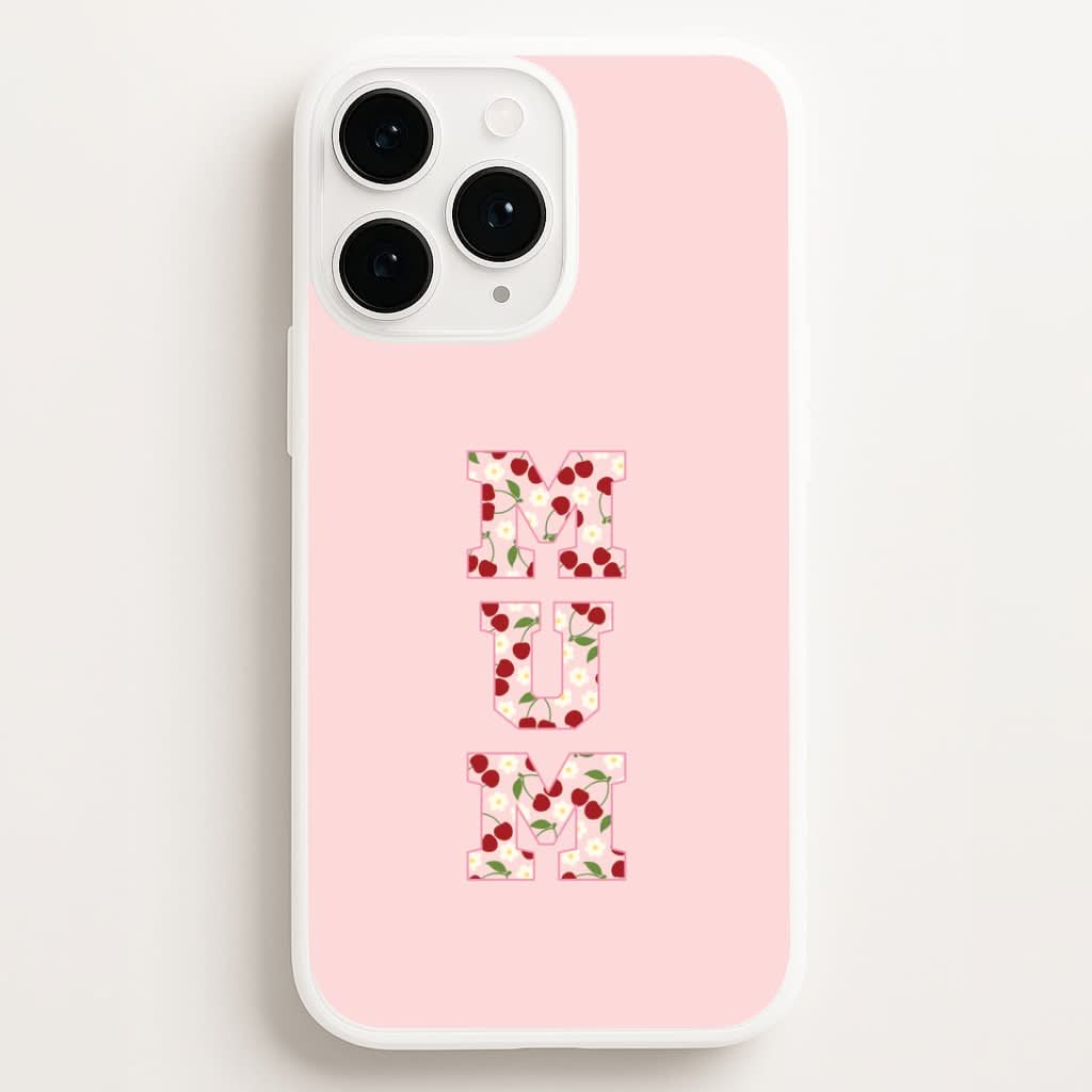 Floral Varsity Mum Phone Case