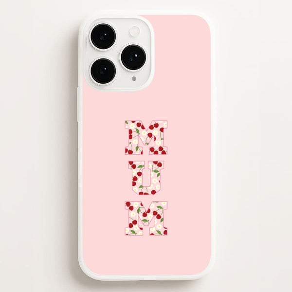 Floral Varsity Mum Phone Case for Apple iPhone, Samsung Galaxy, Huawei and Google Pixel