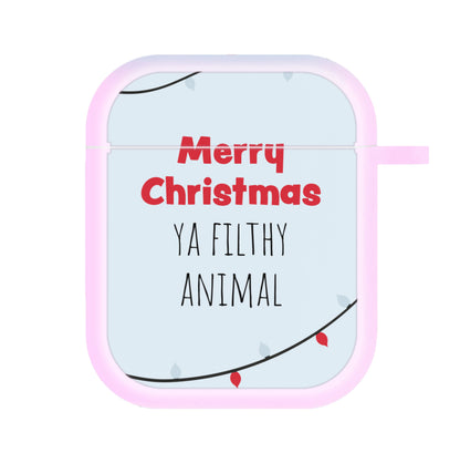 Merry Christmas Ya Filthy Animal AirPods Case