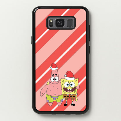 Cartoon Sponge And Starfish Christmas Hats Galaxy S8 Case