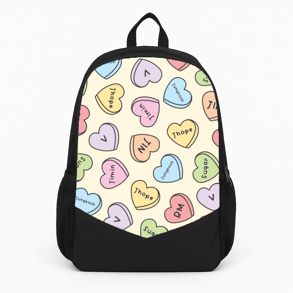 K-Pop Band Members Love Hearts Pattern Backpack