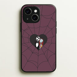 J And S Cobweb Heart iPhone 14 Plus Case