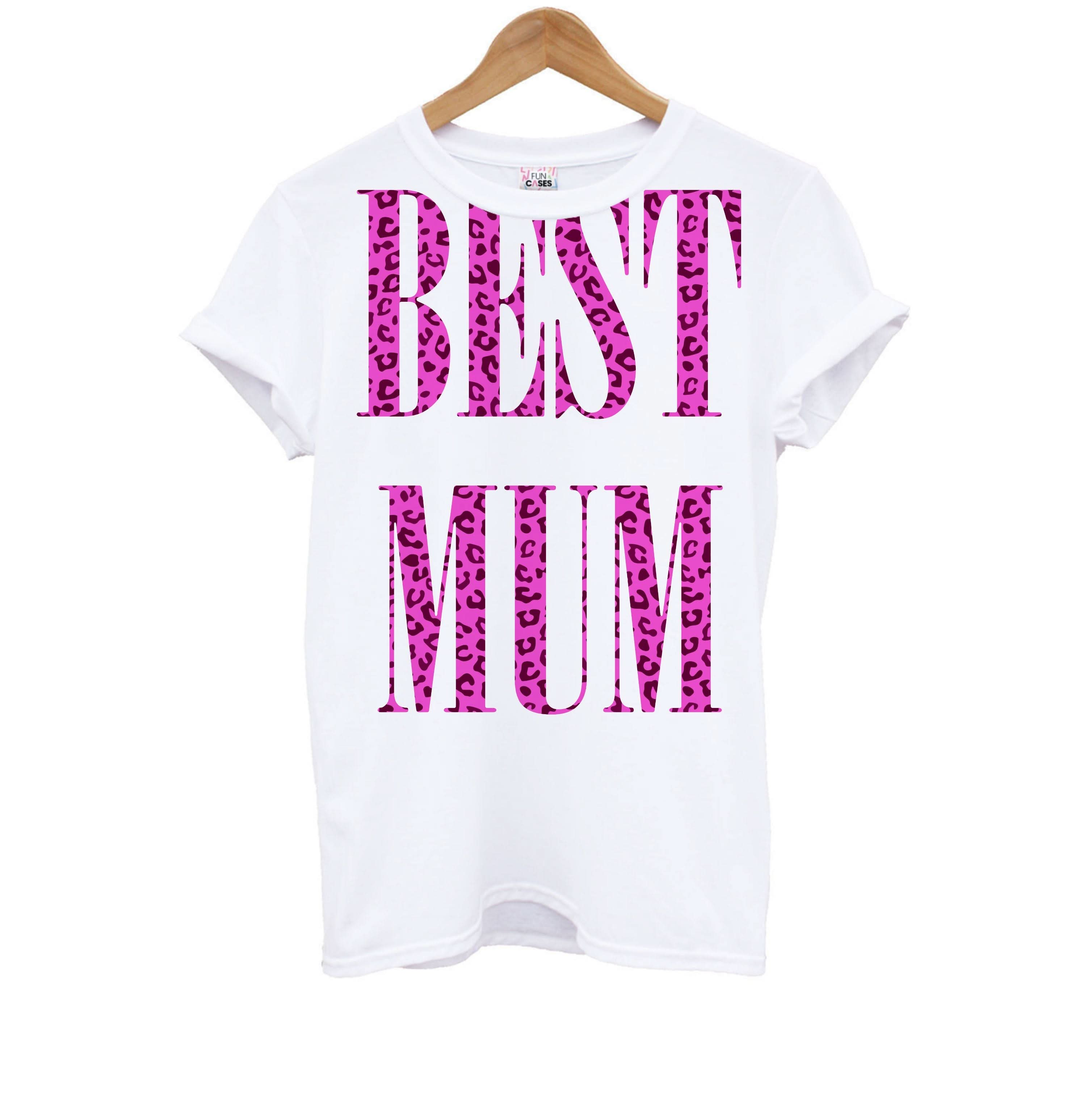 Best Mum Leopard Print Kids T-Shirt