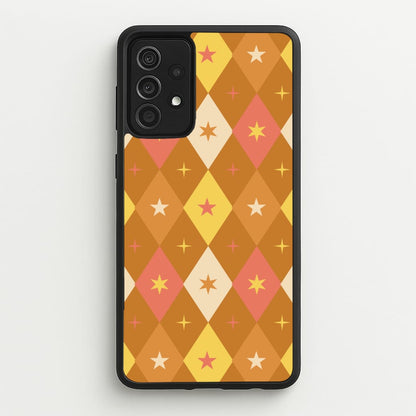 Retro Christmas Argyle Pattern Galaxy A52 / A52s Case
