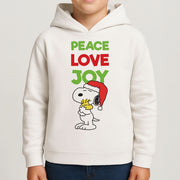 Peace, Love, Joy Christmas Cartoon Beagle Kids Hoodie 4