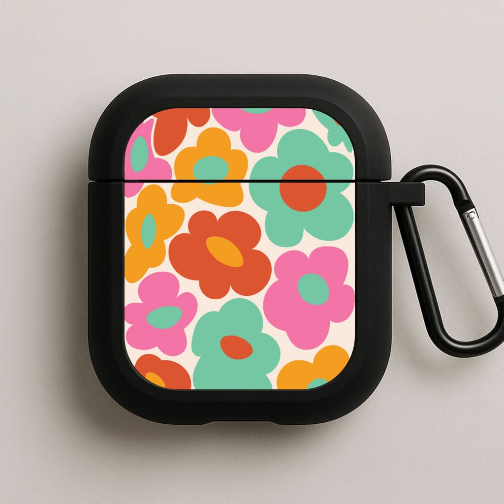Abstract Trippy Retro Flowers AirPods Case