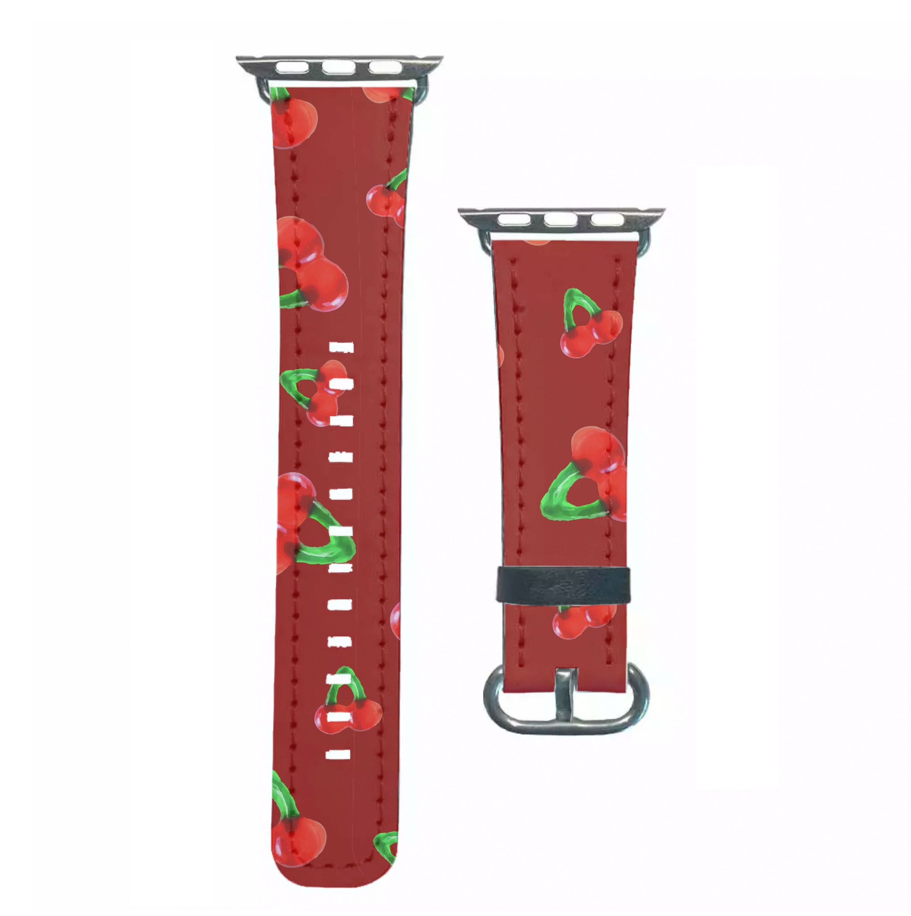 Gummy Cherries Pattern Apple Watch Strap