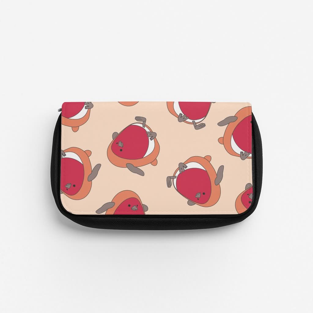Christmas Robin Plush Pattern Pencil Case