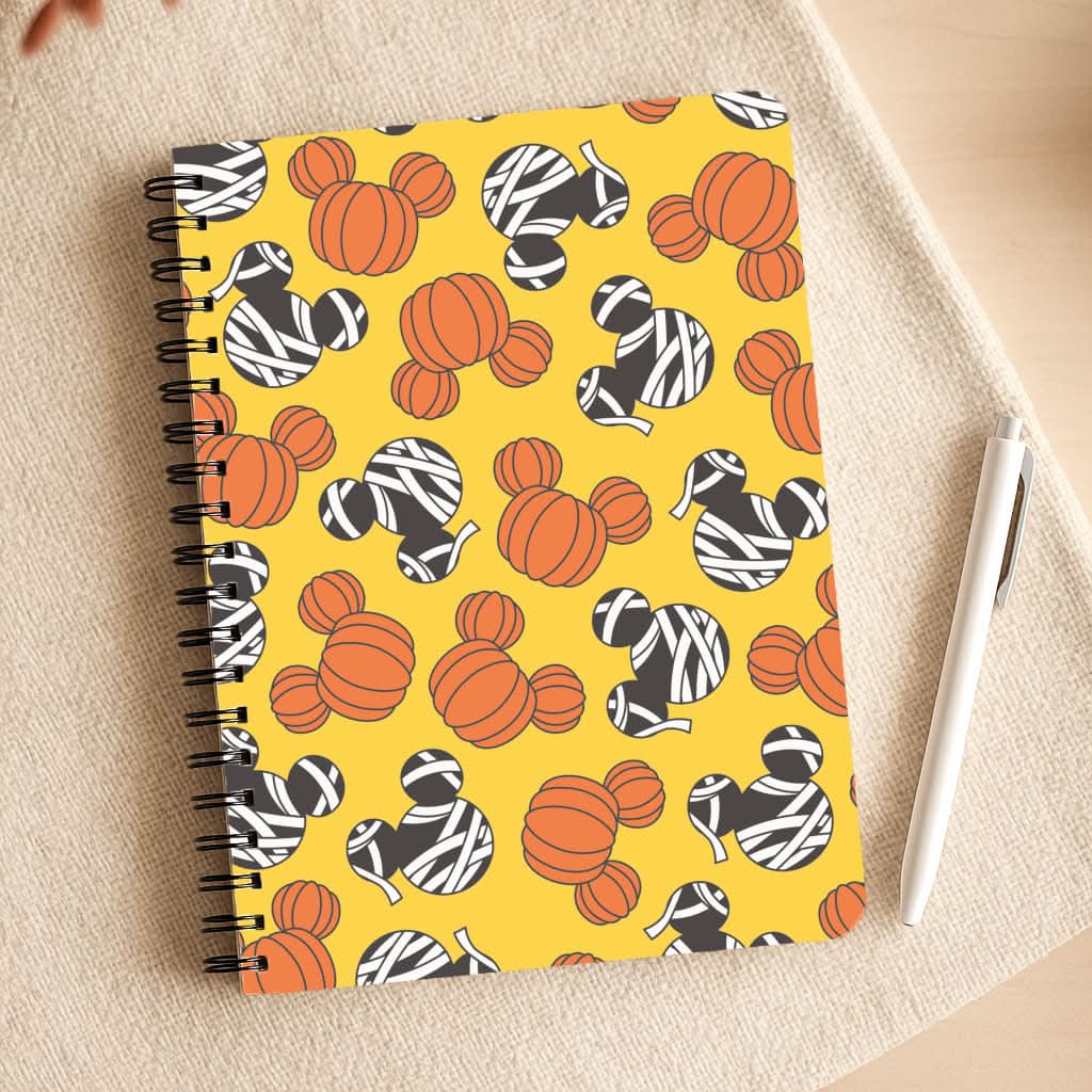 Pumpkin And Mummy Mouse Pattern Notepad
