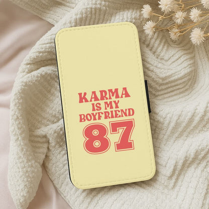Karma Is My Boyfriend Leather Phone Case