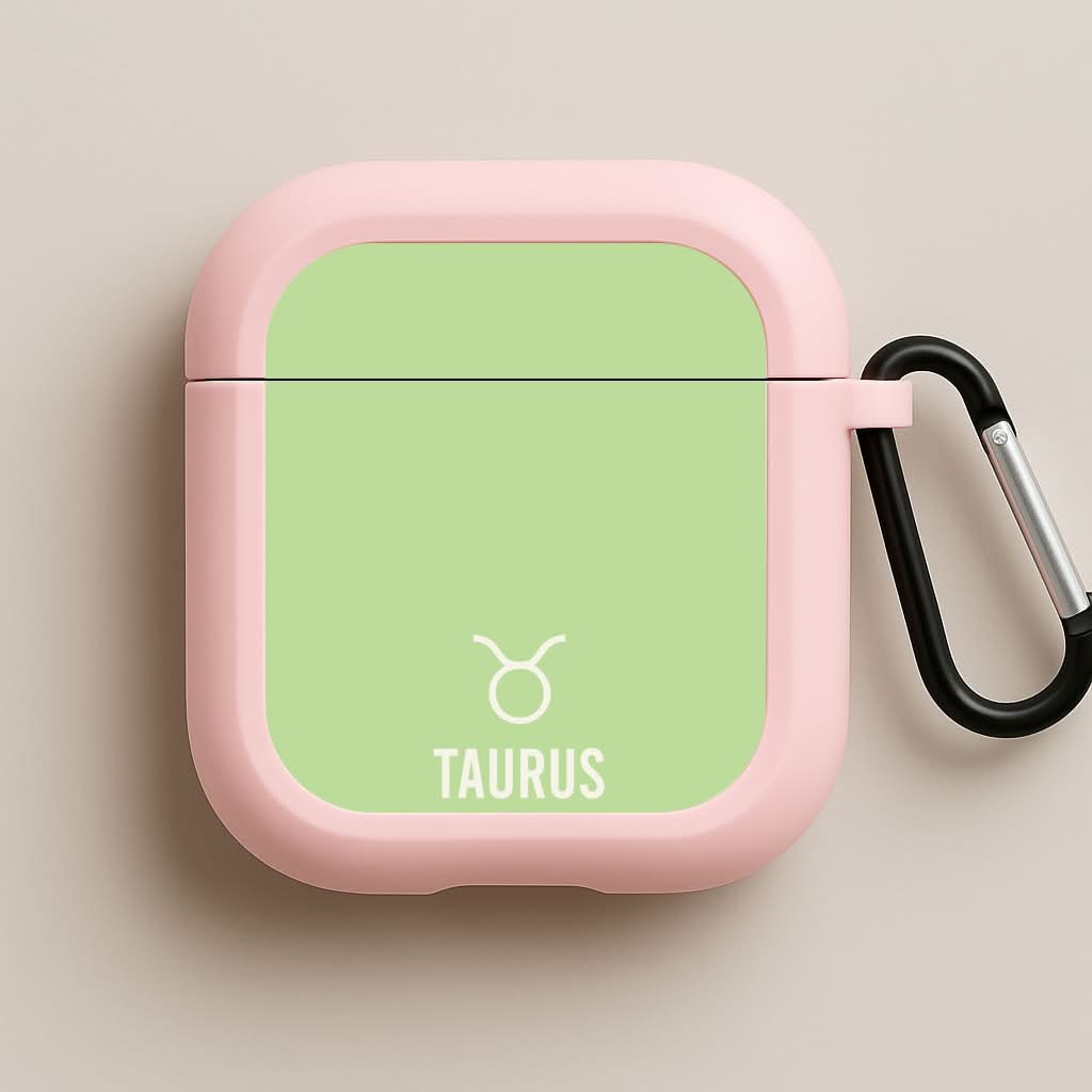 Taurus Pastel Zodiac Pink AirPods Case