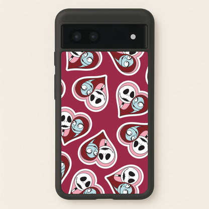 J And S Heart Pattern Google Pixel 7a Case