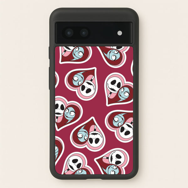 J And S Heart Pattern Google Pixel 7a Case