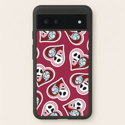 J And S Heart Pattern Google Pixel 6a Case