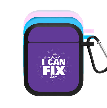 Maybe I Can Fix Him Purple AirPods Case