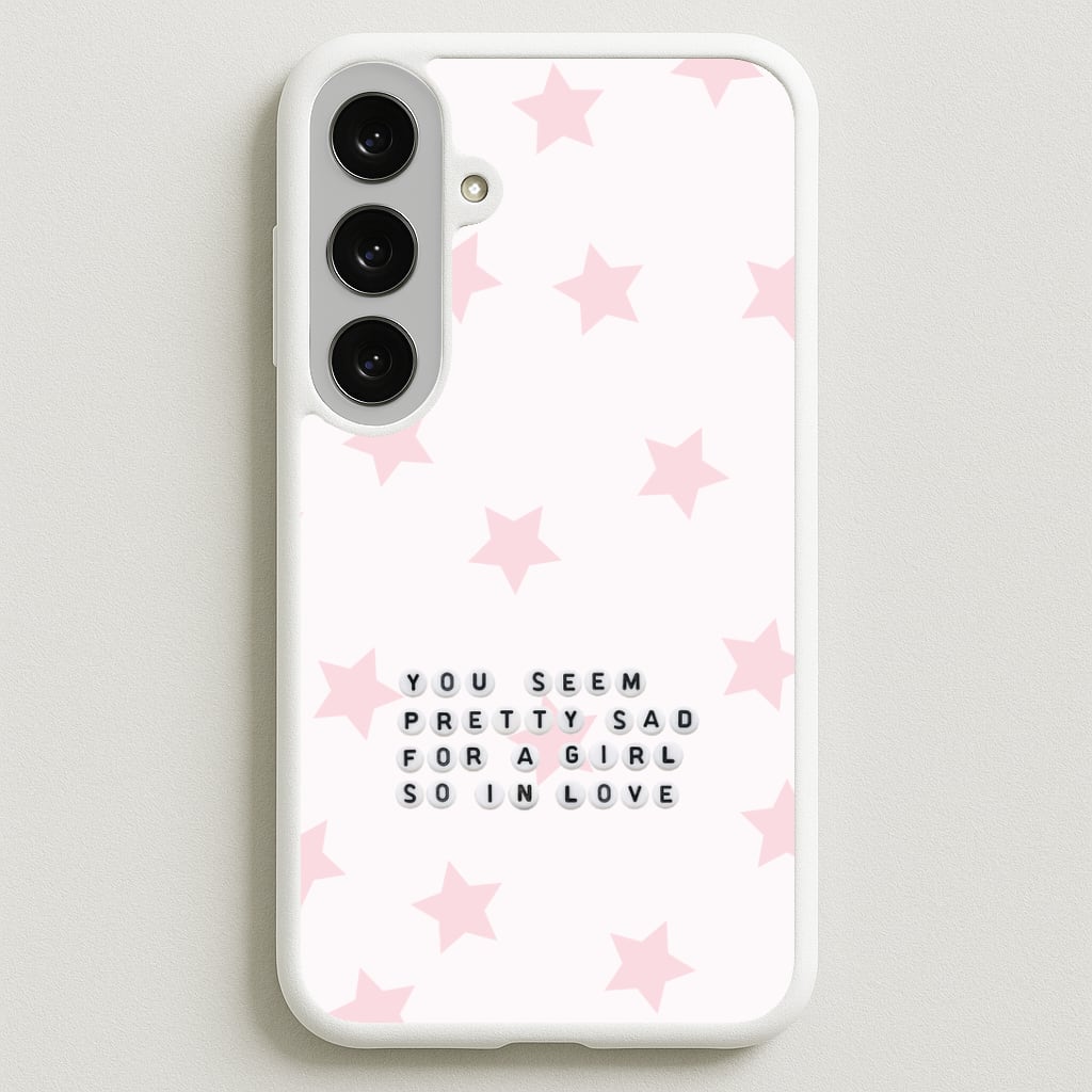 Pretty Sad Letter Beads Galaxy S25FE Case