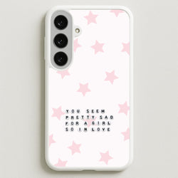 Pretty Sad Letter Beads Galaxy S25FE Case