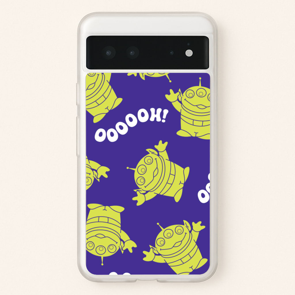 Toy Aliens Silhouette Pattern Google Pixel 6 Case