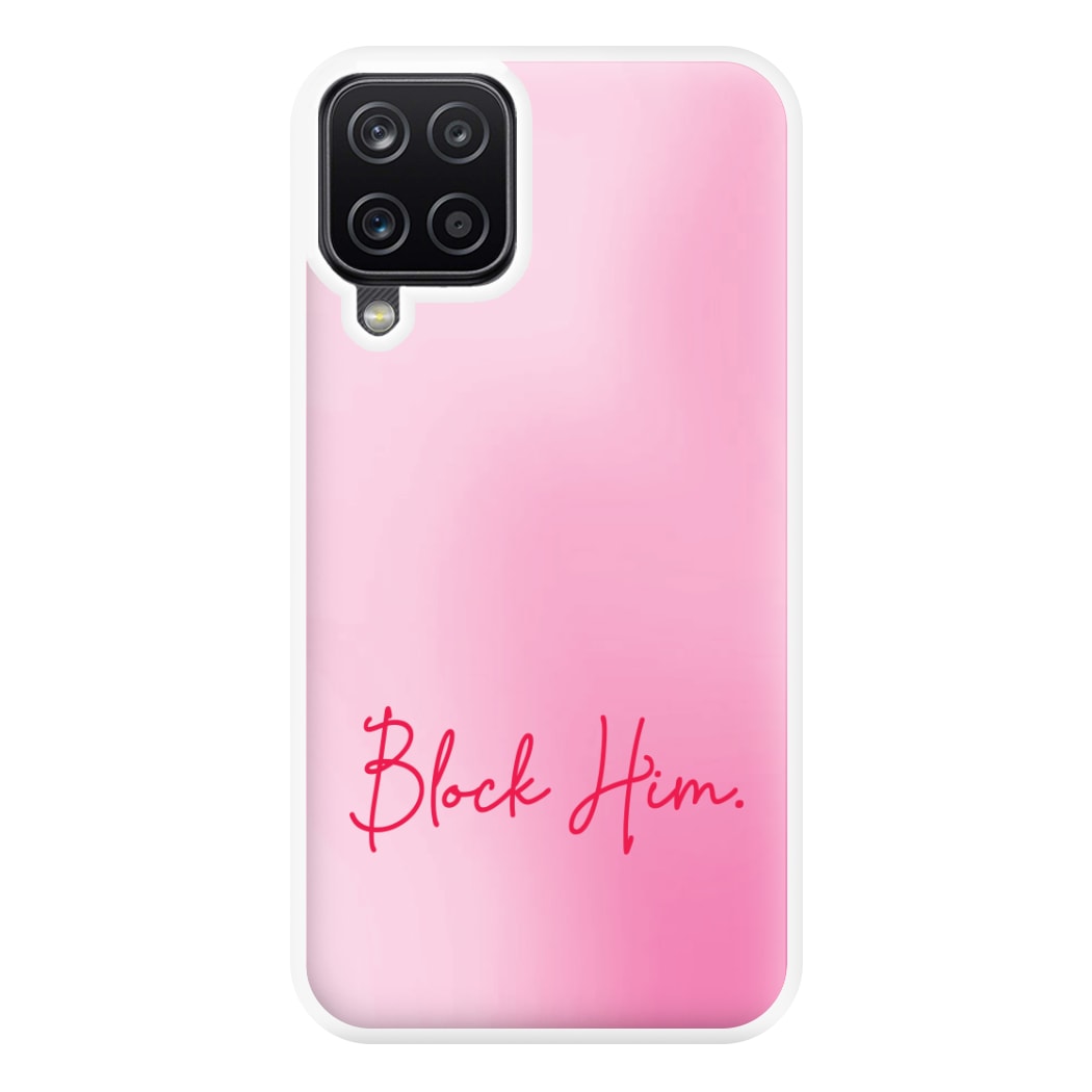 Block Him Pink Gradient Galaxy A12 Case