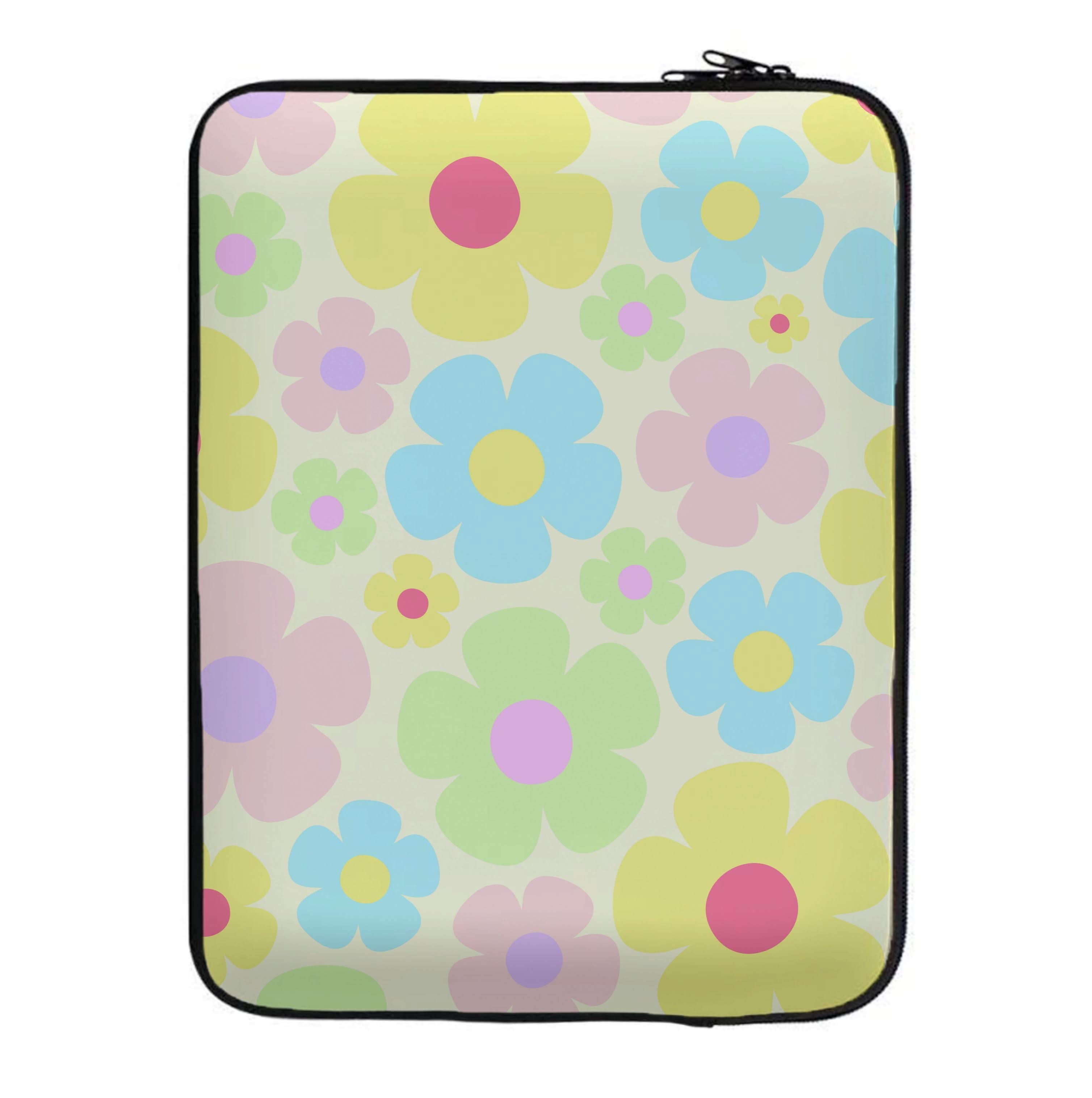 Rainbow Flowers Pattern Laptop Sleeve