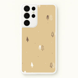 Minimal Christmas Trees Pattern Galaxy S21 Ultra Case