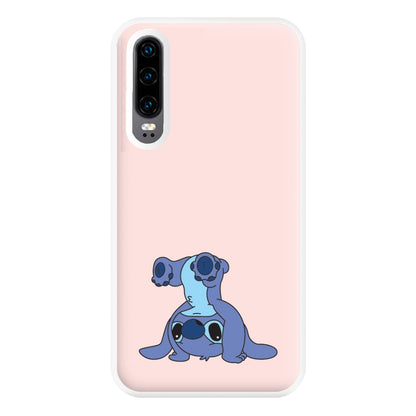 Cute Blue Alien Handstand Huawei P30 Case
