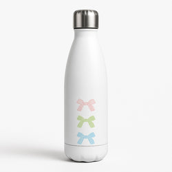 Gingham Ties Tier White Water Bottle