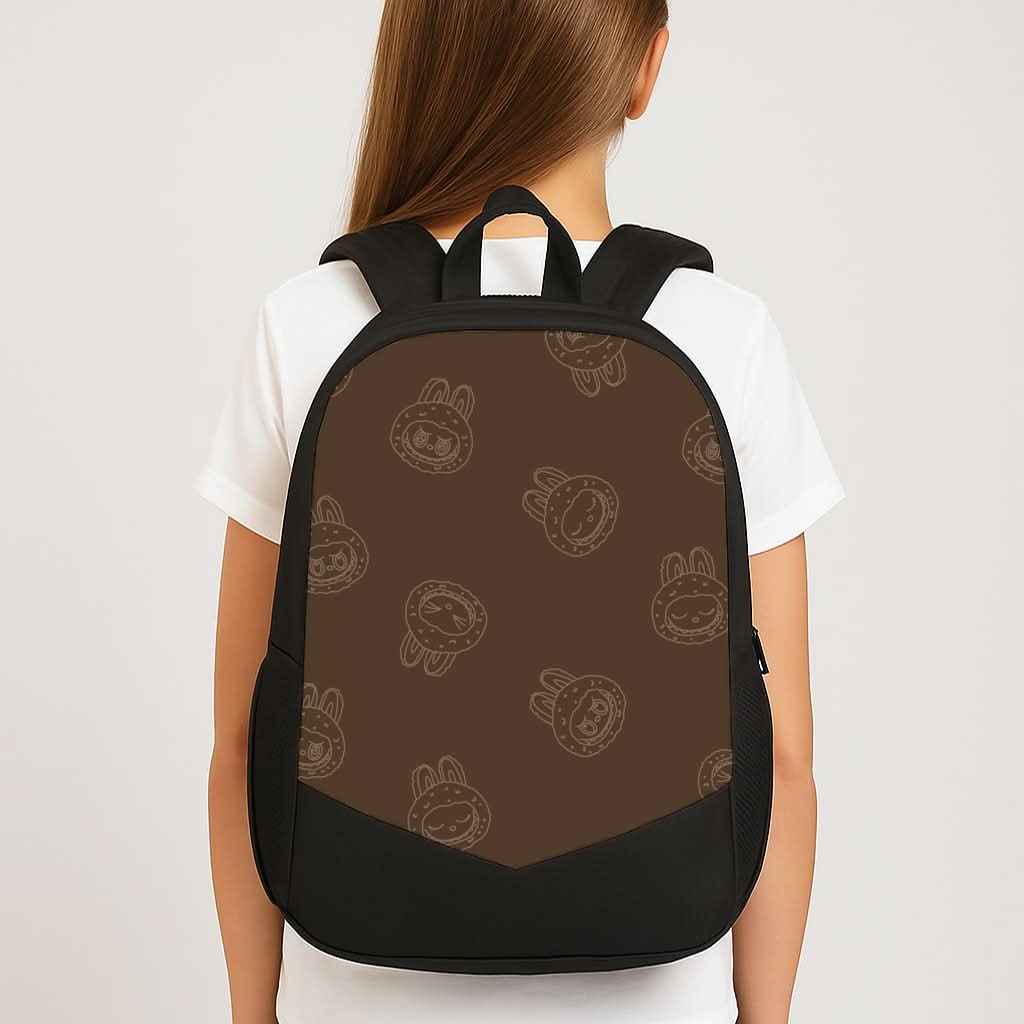 Monsters Outline Pattern I School Bag