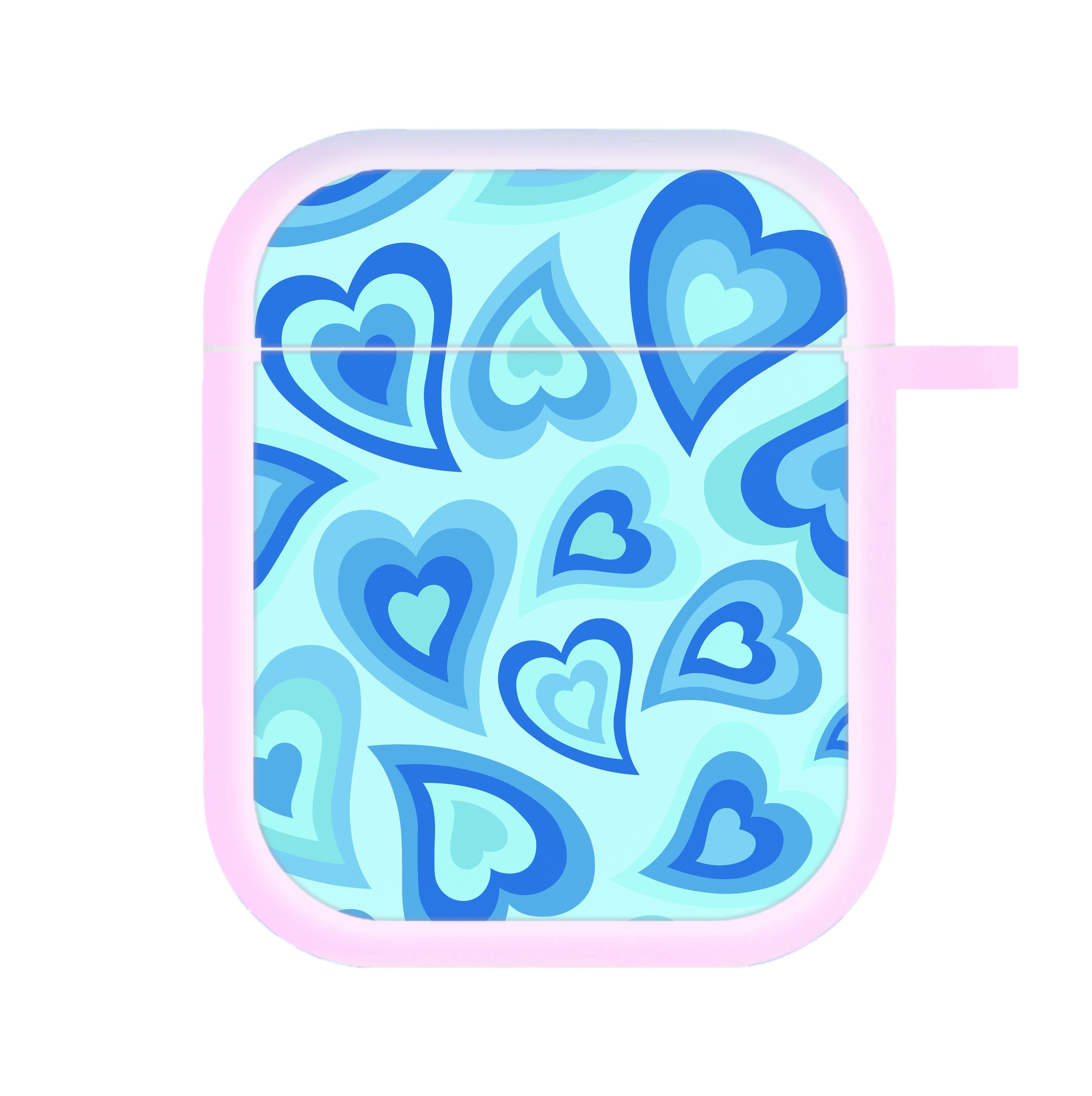 Blue Hearts - Trippy Patterns AirPods Case