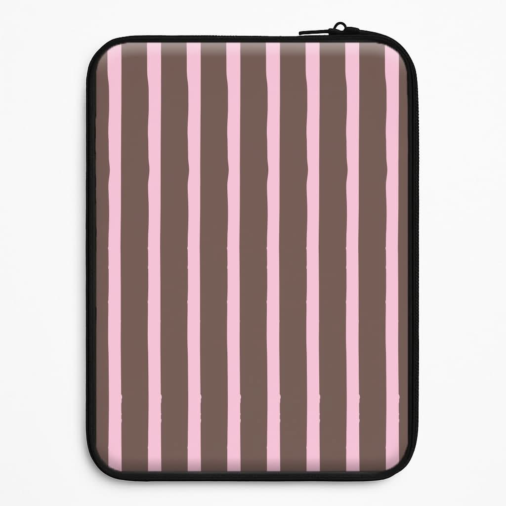 Chocolate & Strawberry Stripes Laptop Sleeve