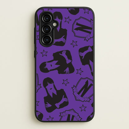 Wednesday Pattern Galaxy A54 Case