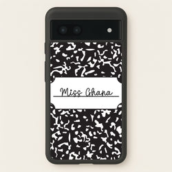 Personalised School Notebook Google Pixel 6a Case