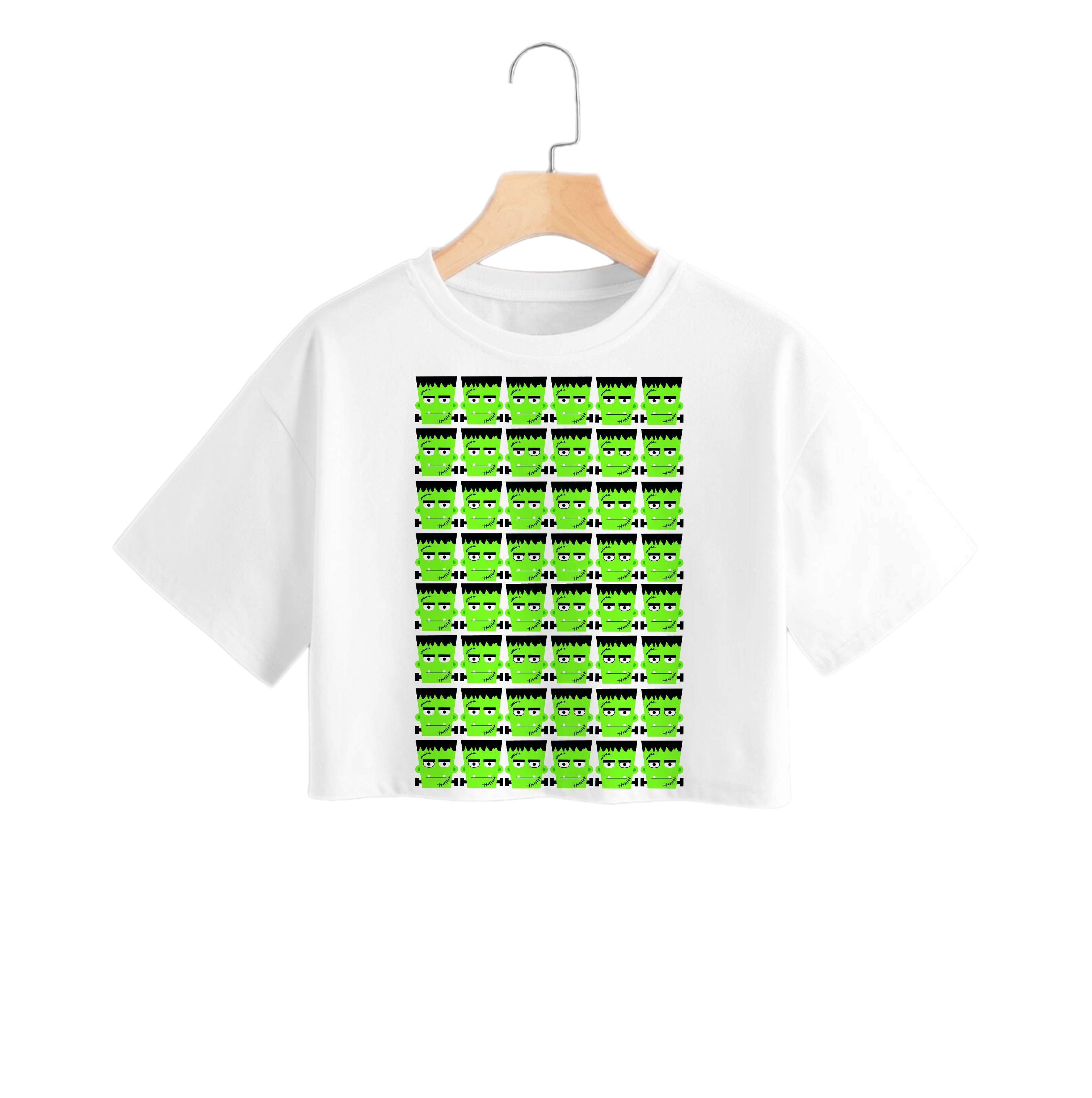 Frankenstein Pattern - Halloween Crop Top