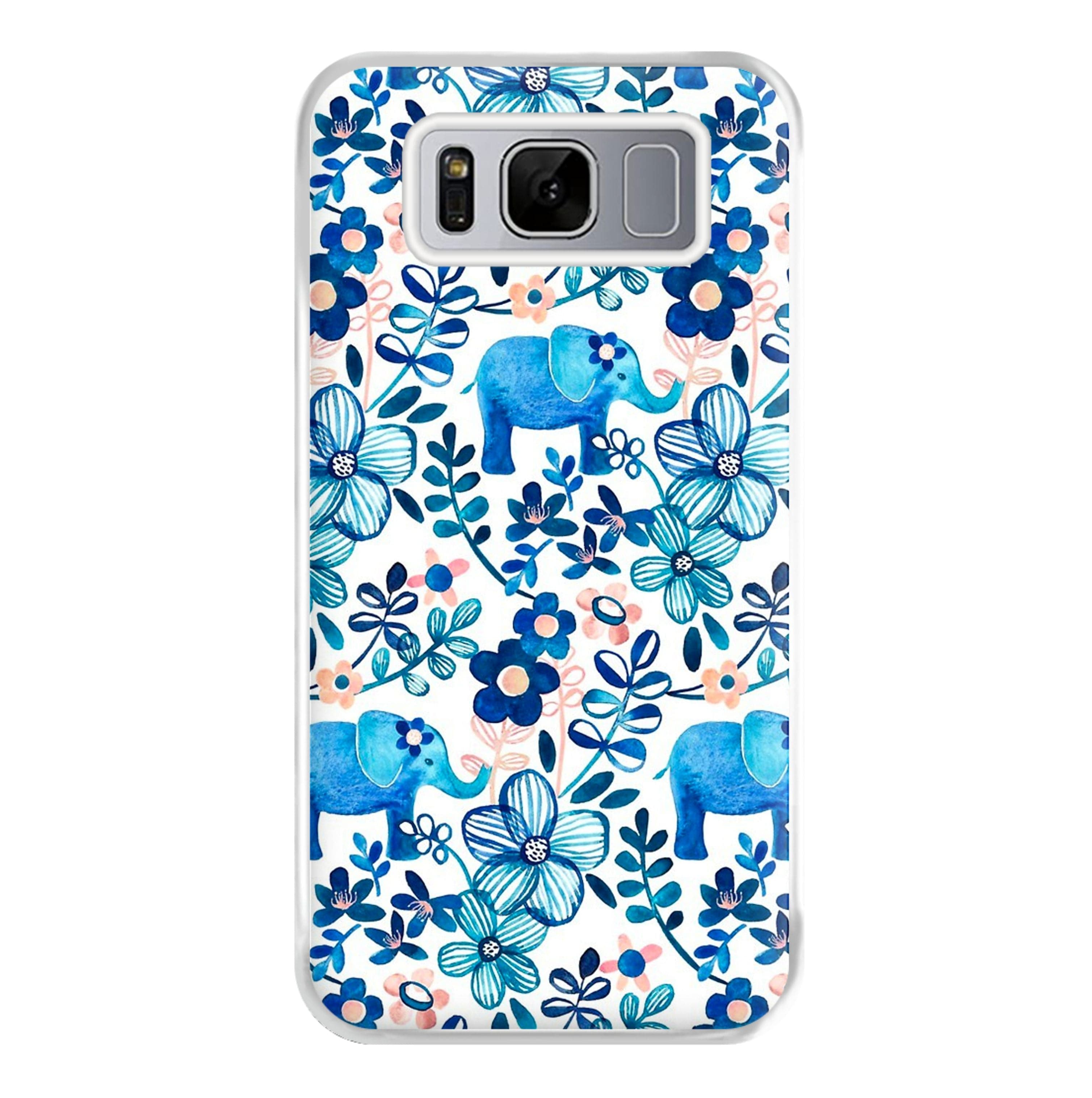 Elephant and Floral Pattern Phone Case